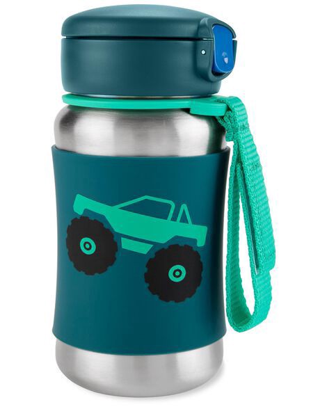 slide 1 of 2, Skiphop Spark Style Stainless Steel Straw Bottle -Truck Truck NS, 1 ct