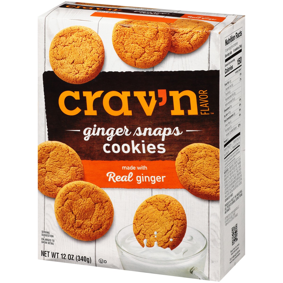 slide 6 of 9, Crav'n Flavor Ginger Snaps Cookies, 12 oz