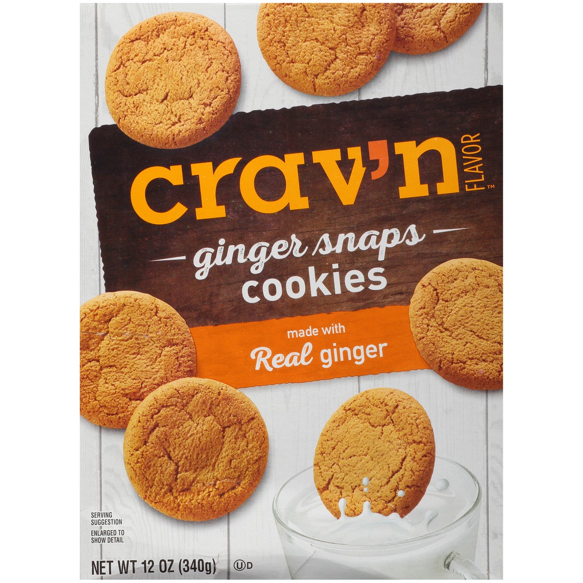 slide 3 of 9, Crav'n Flavor Ginger Snaps Cookies, 12 oz
