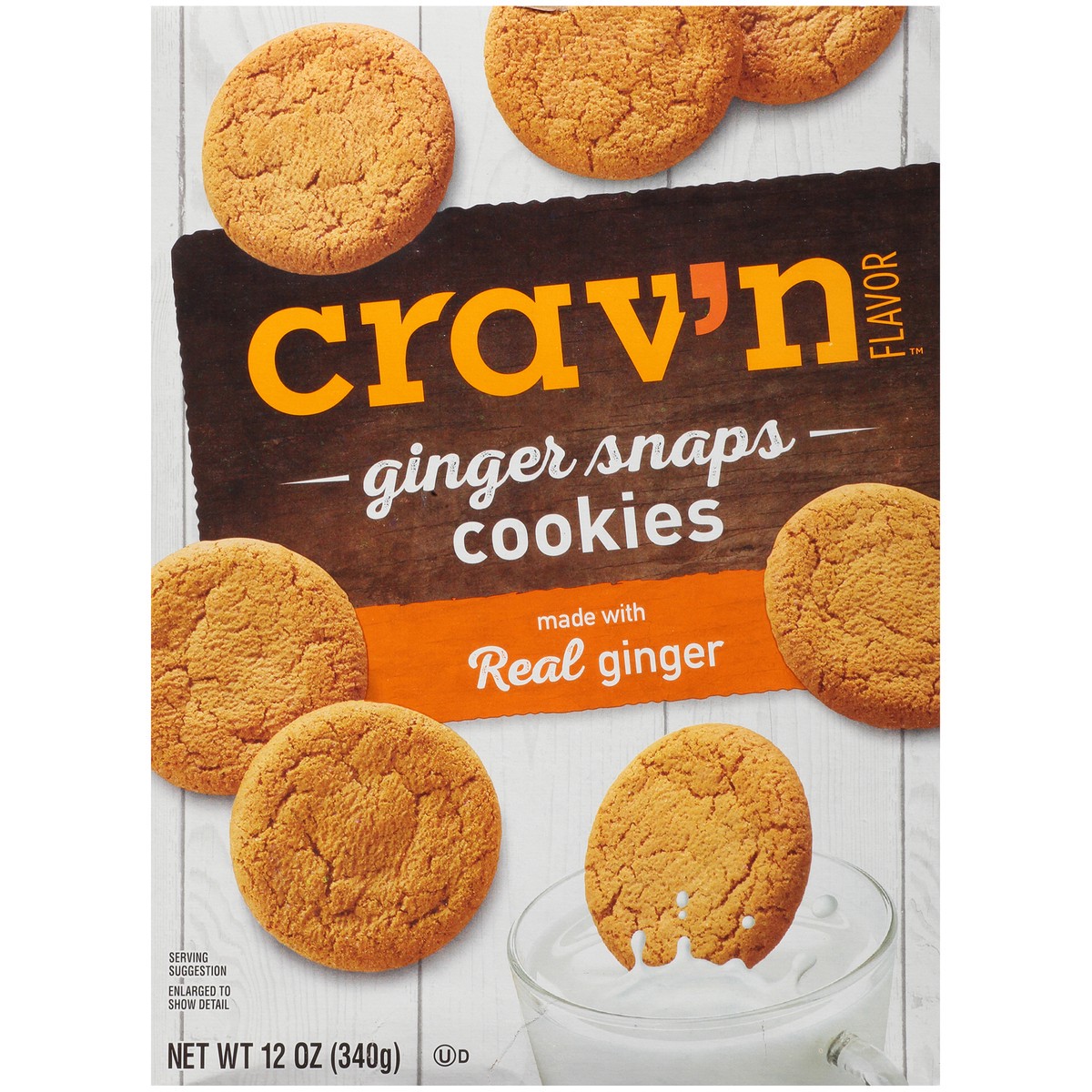 slide 9 of 9, Crav'n Flavor Ginger Snaps Cookies, 12 oz