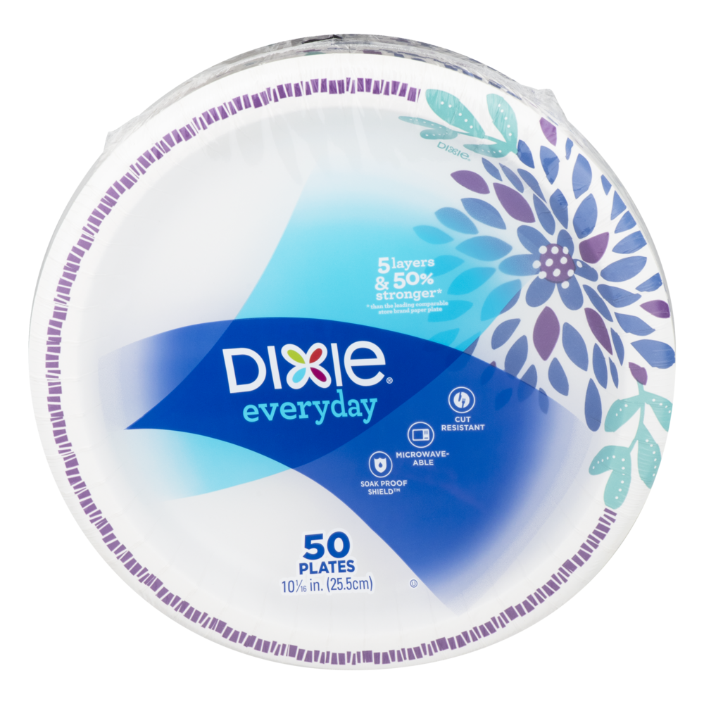 slide 1 of 1, Dixie Everyday 10-1/16 In. Paper Plates, 50 ct