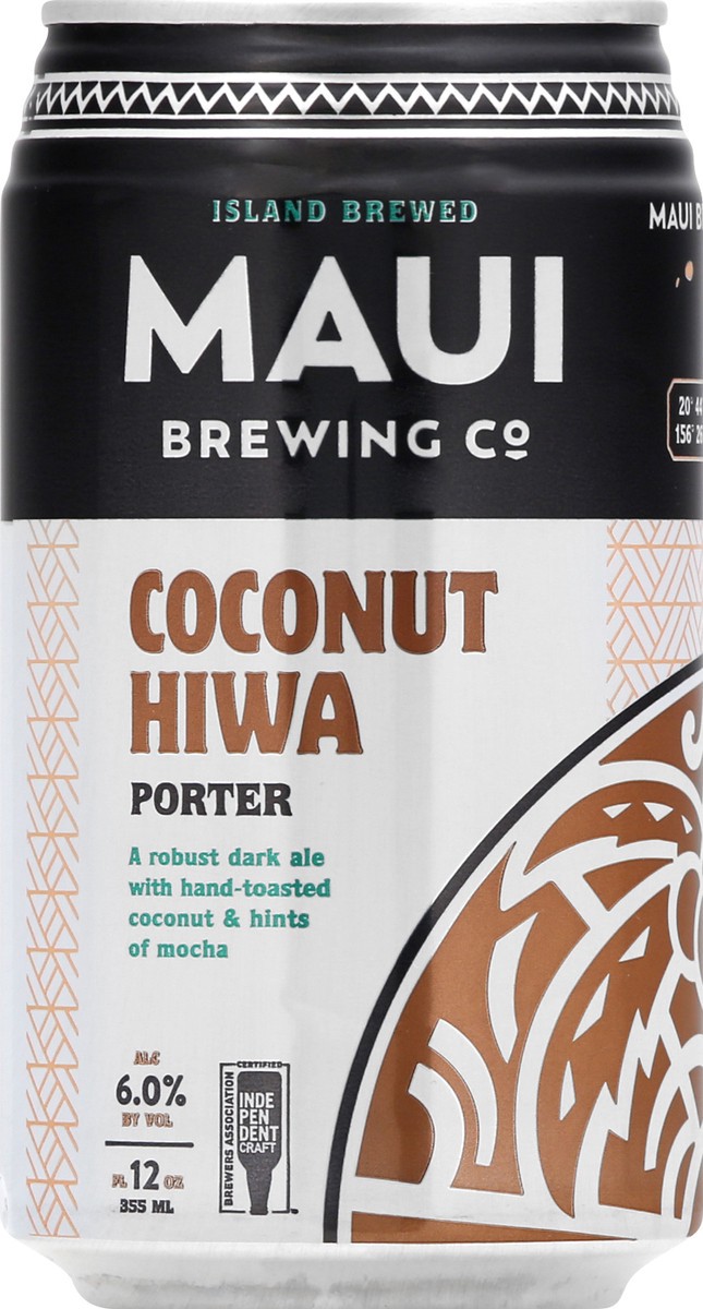 slide 5 of 9, Maui Brewing Co Porter Coconut Hiwa Beer 12 oz, 12 oz