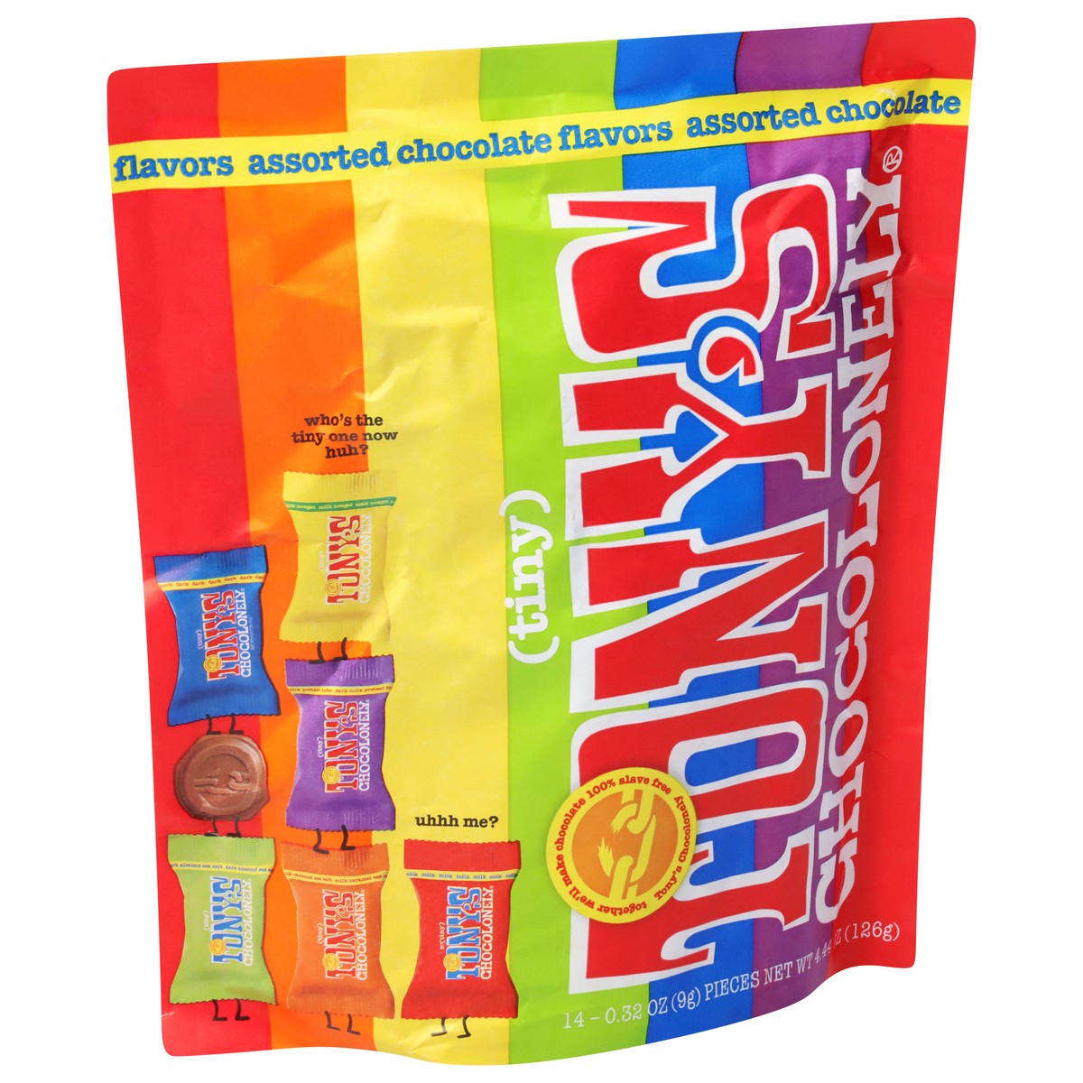 slide 8 of 13, Tony's Chocolonely Assorted Chocolate Flavors Chocolates Tiny 14 - 0.32 oz Pieces, 14 ct