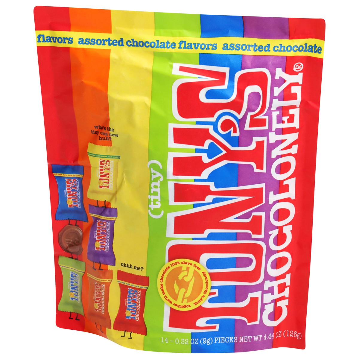 slide 10 of 13, Tony's Chocolonely Assorted Chocolate Flavors Chocolates Tiny 14 - 0.32 oz Pieces, 14 ct