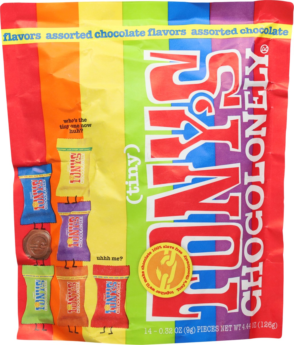 slide 6 of 13, Tony's Chocolonely Assorted Chocolate Flavors Chocolates Tiny 14 - 0.32 oz Pieces, 14 ct