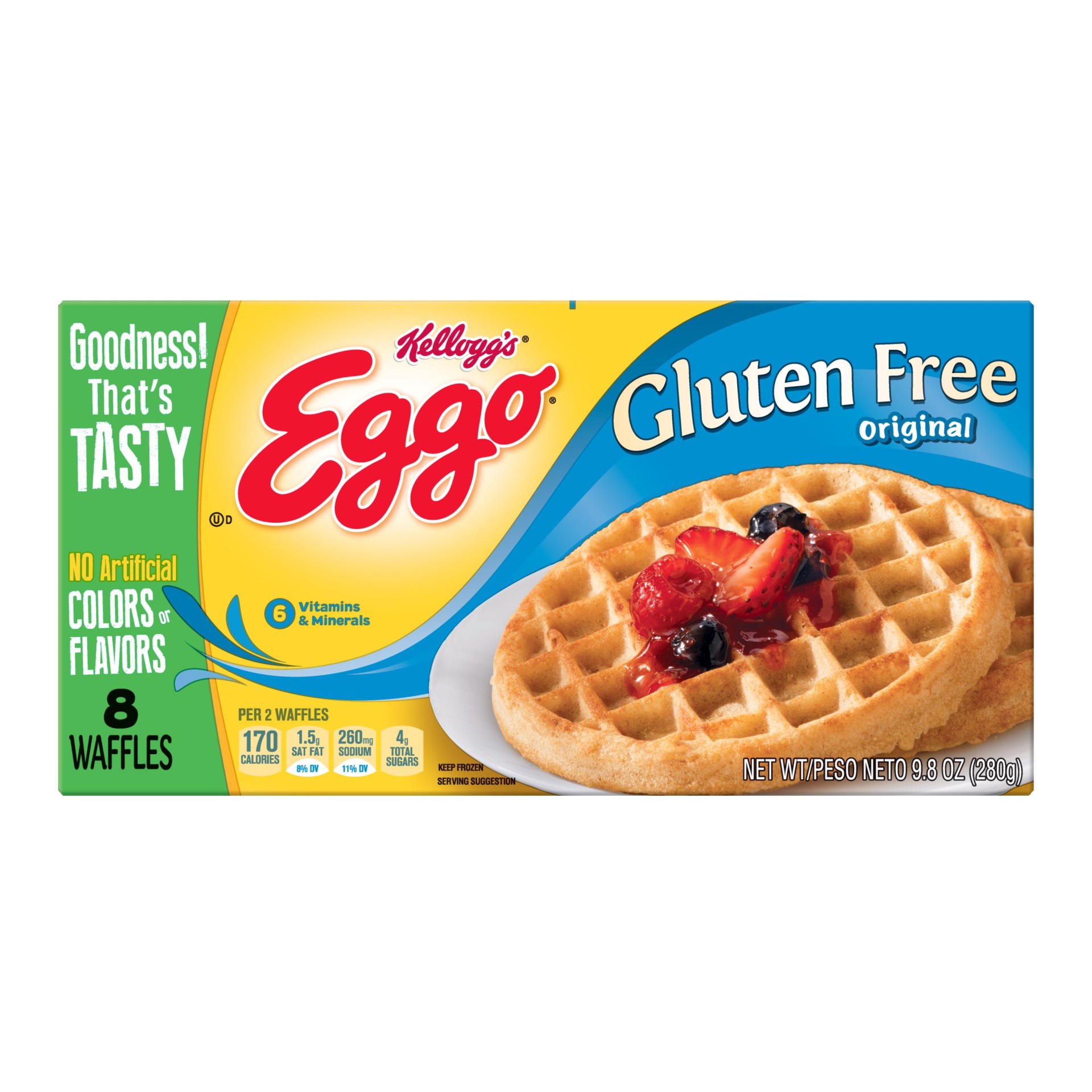 slide 2 of 7, Eggo Gluten Free Original Waffles, 8 ct; 9.8 oz