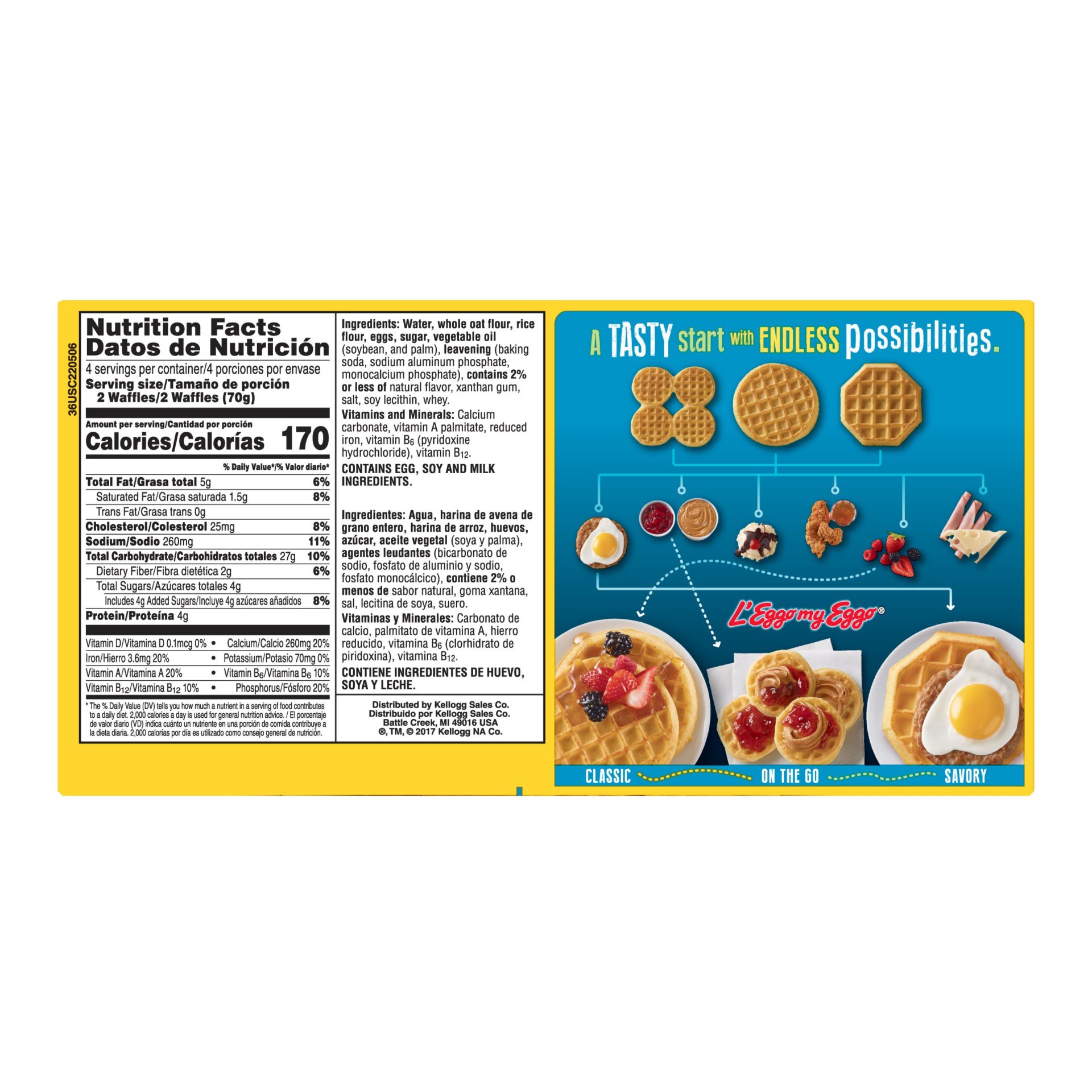 slide 3 of 7, Eggo Gluten Free Original Waffles, 8 ct; 9.8 oz