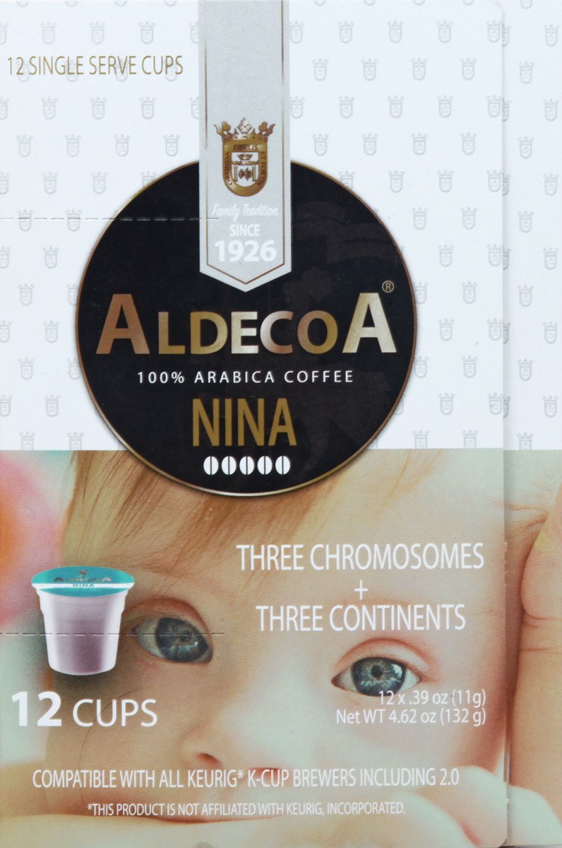 slide 8 of 9, Aldecoa Nina Medium Roast Single Serve Cups Coffee 12 ea, 12 ct