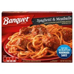Banquet Spaghetti and Meatballs, Frozen Meal, 10 oz.