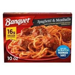 Banquet Spaghetti and Meatballs, Frozen Meal, 10 oz.