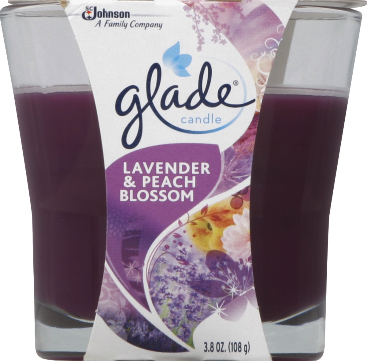 slide 2 of 5, Glade Lavender & Peach Blossom Jar Candle, 3.8 oz