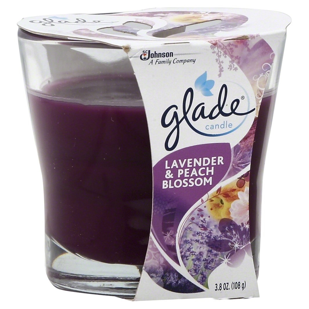 slide 1 of 5, Glade Lavender & Peach Blossom Jar Candle, 3.8 oz