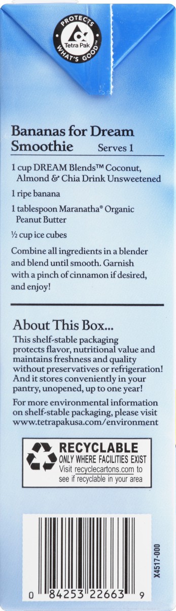 slide 3 of 5, Dream Blends Coconut, Almond & Chia Drink 32 oz, 32 oz