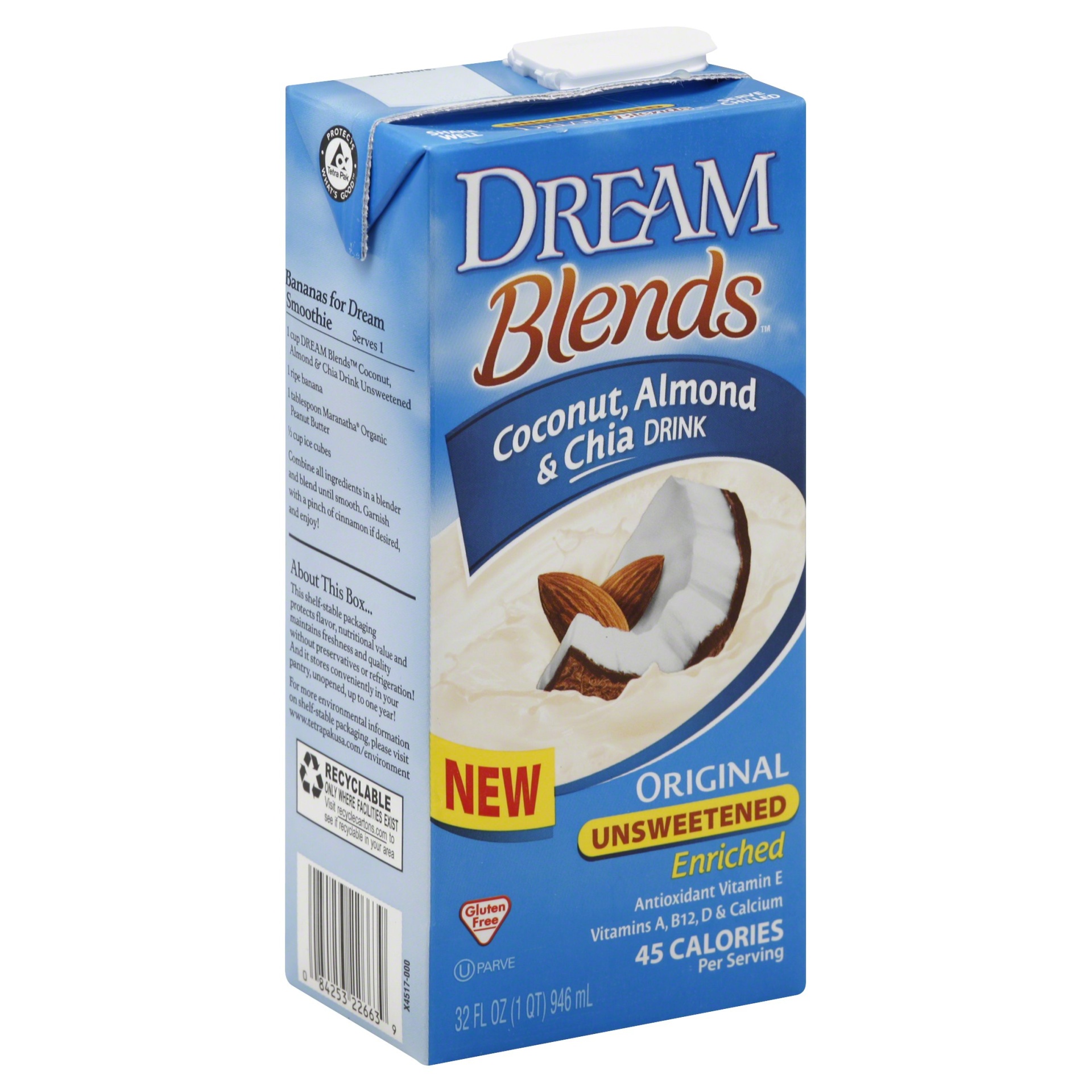 slide 1 of 5, Dream Blends Coconut, Almond & Chia Drink 32 oz, 32 oz