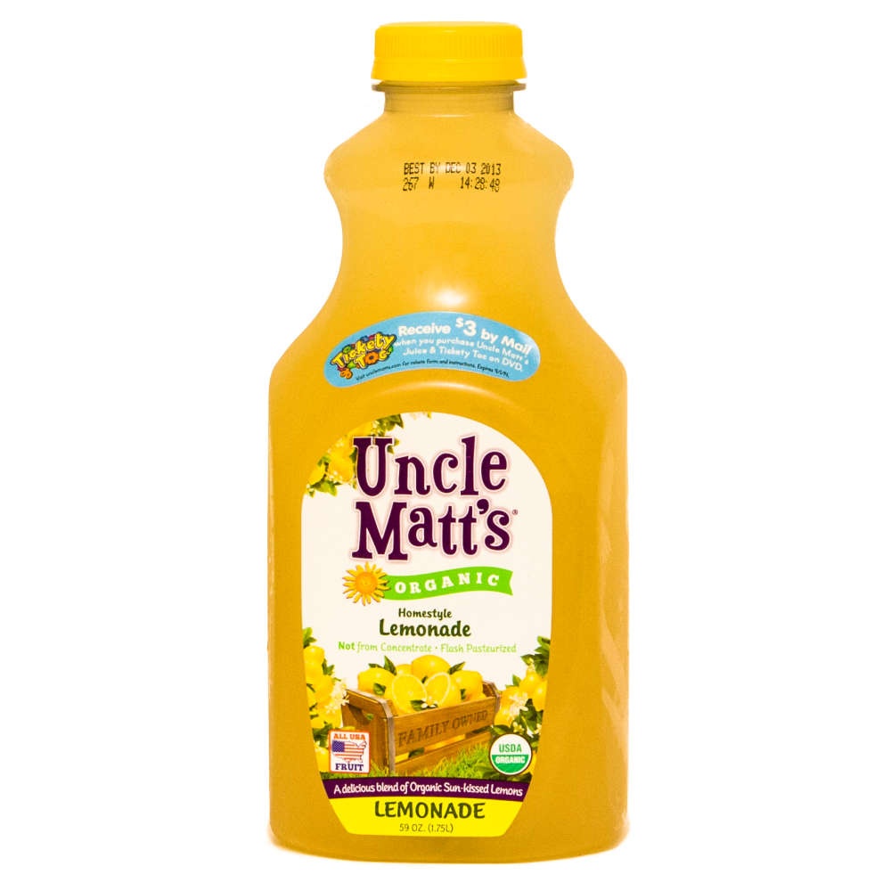 slide 1 of 1, Uncle Matt's Organic Lemonade, 59 fl oz