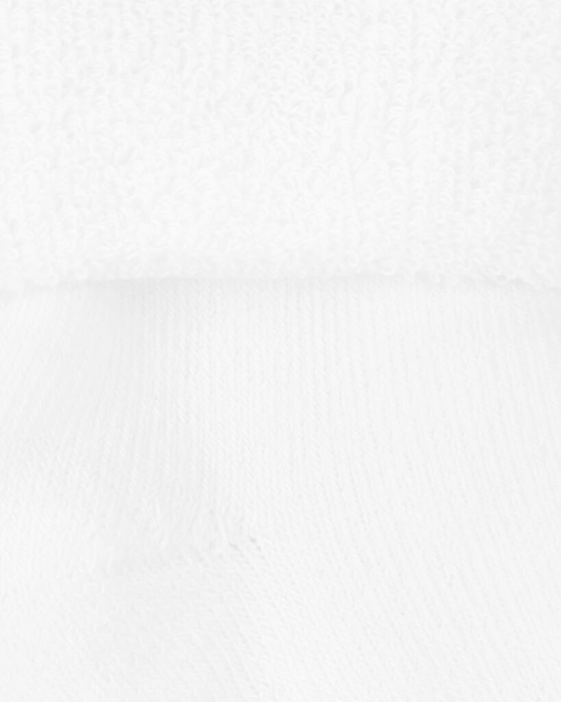 slide 2 of 2, Carter's Carters Baby 6-Pack Foldover Booties White 0-3, 1 ct