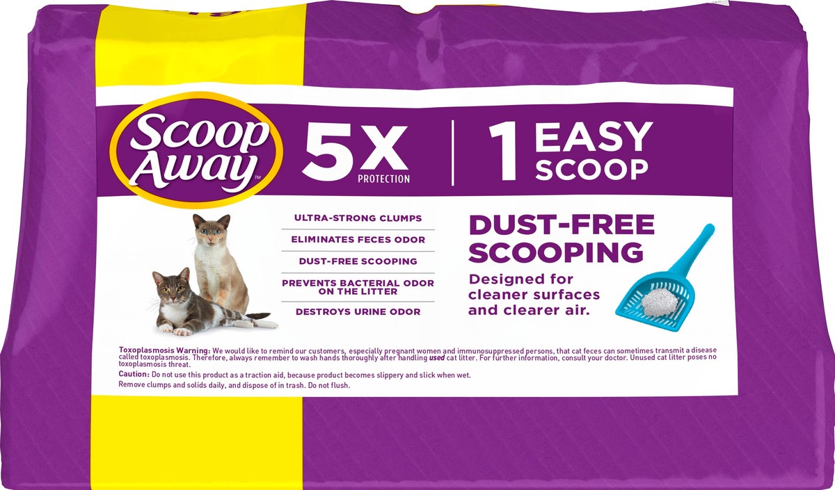 slide 3 of 10, Scoop Away 4 Pack Value Size Clean Breeze Scent Clumping Cat Litter 4 - 9.5 lb Bags, 38 lb