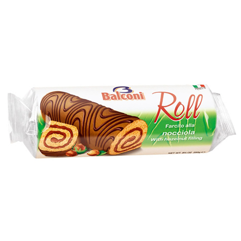 slide 1 of 1, Balconi Filled Roll Hazelnut, 250 gram