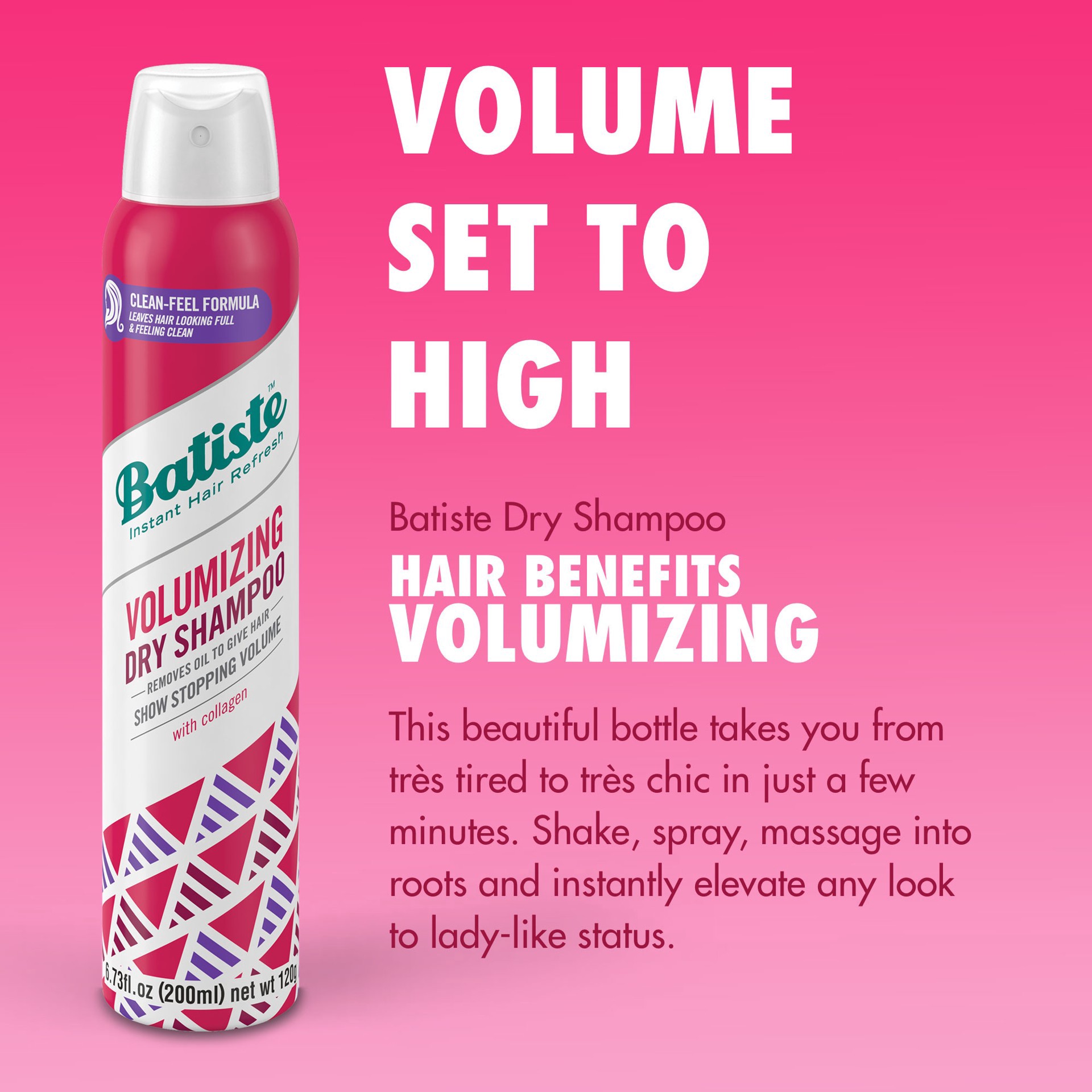 slide 2 of 3, Batiste Volumizing Dry Shampoo - 6.73 oz, 3.81 oz