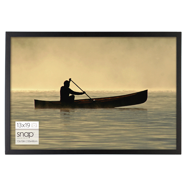 slide 1 of 1, Pinnacle Snap Wooden Picture Frame - Black, 13 in x 19 in