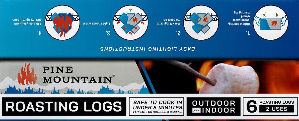 slide 5 of 7, Pine Mountain Roasting logs 6 ea, 6 ct