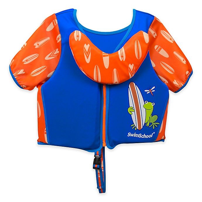 slide 1 of 2, SwimSchool Small/Medium Swim Trainer Deluxe Vest - Blue/Orange, 1 ct