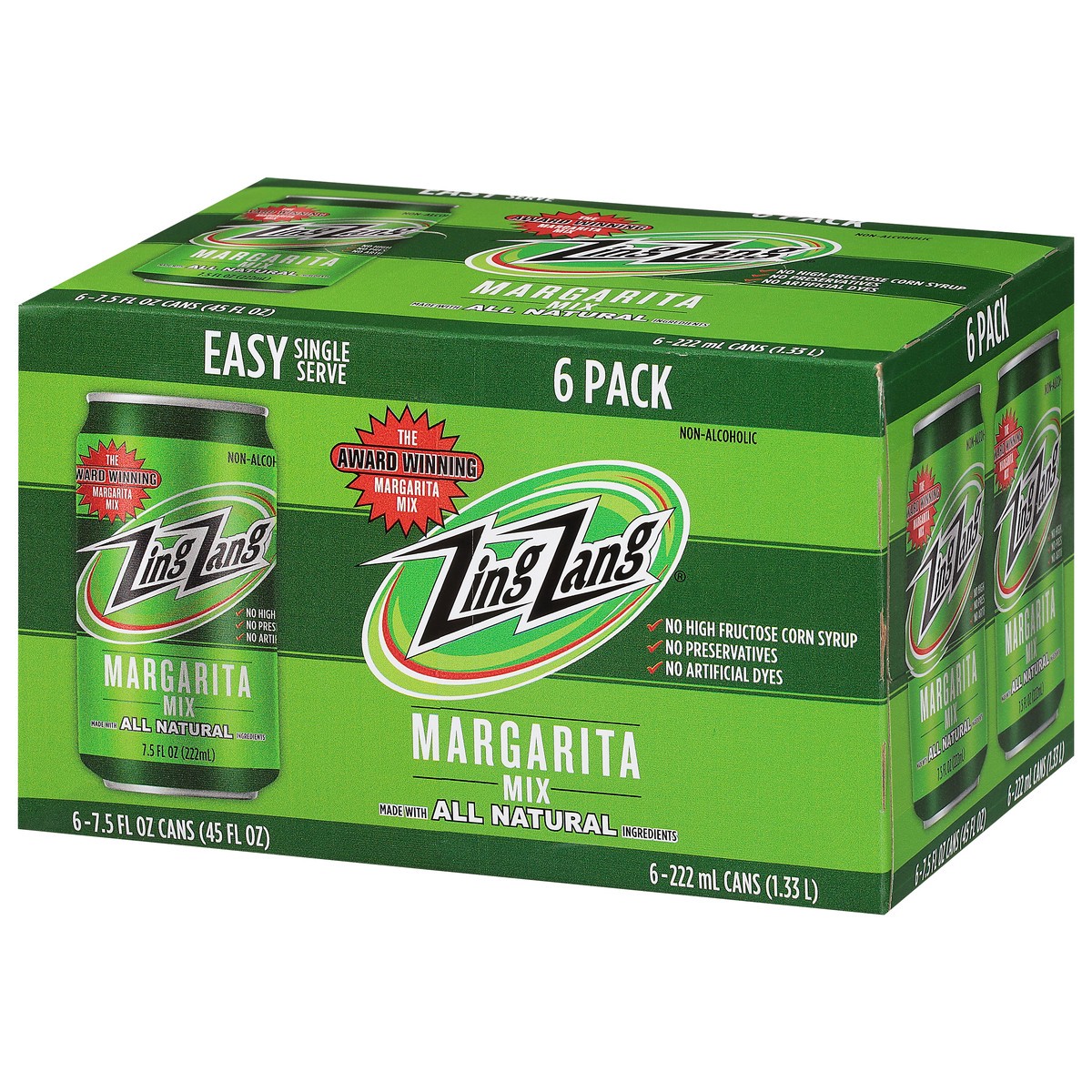 slide 6 of 9, Zing Zang Amazing Classic Mix, Non-Alcoholic Cocktail Mixer, 6 Count, 7.5 Fl Oz Cans, 6 ct; 7.5 oz