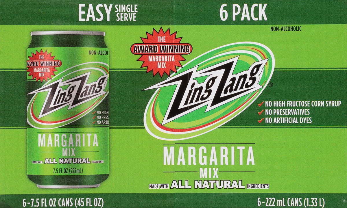 slide 3 of 9, Zing Zang Amazing Classic Mix, Non-Alcoholic Cocktail Mixer, 6 Count, 7.5 Fl Oz Cans, 6 ct; 7.5 oz