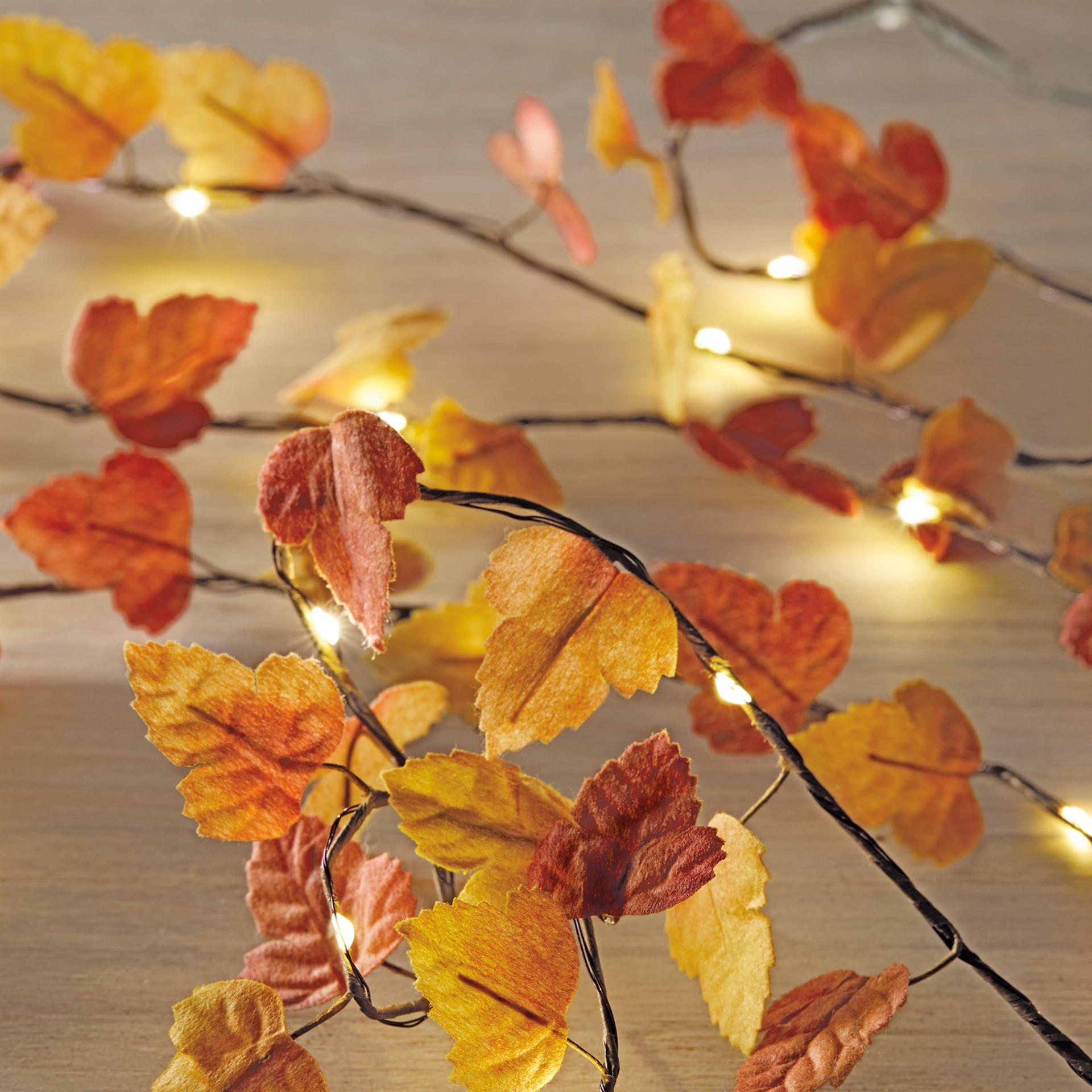slide 2 of 4, 18ct. Warm White Led Brown Maple Leaf String Lights By Ashland, 18 ct
