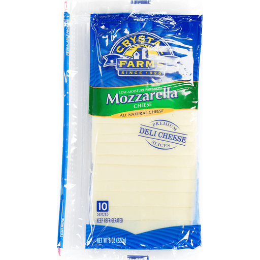 slide 2 of 6, Crystal Farms Mozzarella Cheese Slices, 8 oz