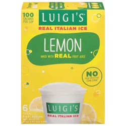 Luigi's LUIGI’S Lemon Real Italian Ice 6 / 6 fl oz Cups