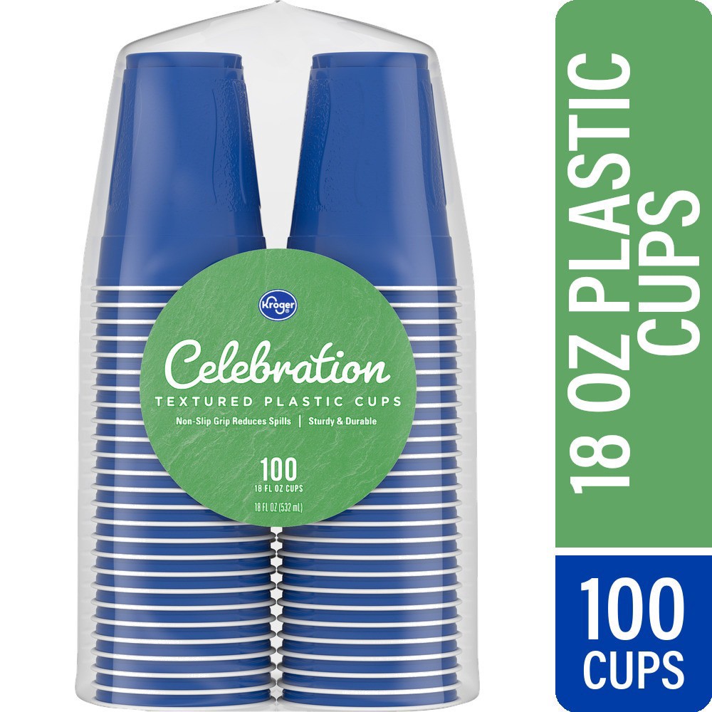 slide 2 of 4, Kroger Textured Plastic Cups, 100 ct