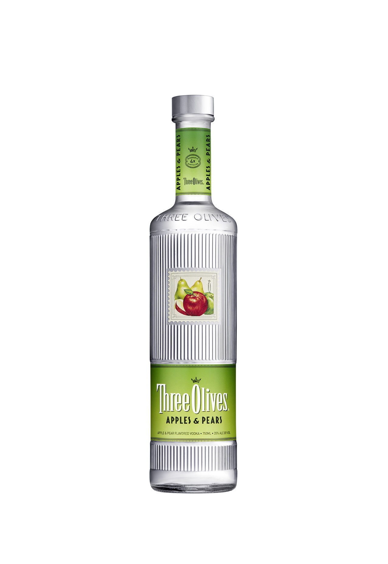 slide 1 of 1, Three Olives Apple & Pears Vodka, 750 ml