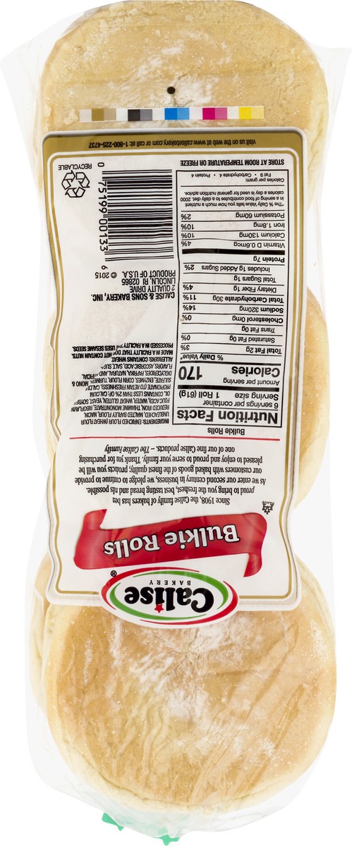 slide 4 of 12, Calise Bakery Bulkie Rolls 13 oz, 13 oz