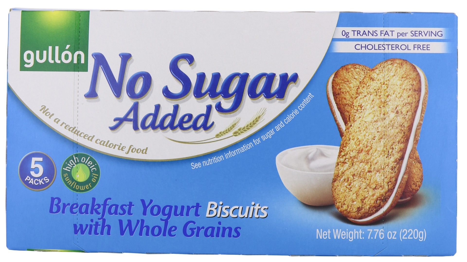 slide 1 of 1, Gullón Gullon No Sugar Added Breakfast Yogurt&Whole Grain Biscuits, 7.7 oz