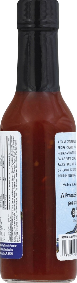 slide 7 of 8, A Frame Datil Pepper Sauce, 5 oz