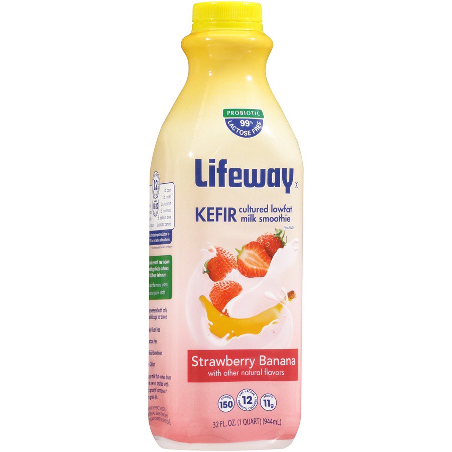 slide 2 of 18, Lifeway Strawberry Banana Kefir 32 fl oz, 32 fl oz