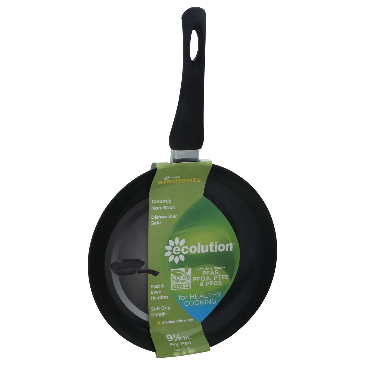 slide 4 of 11, Ecolution Elements Gray Ceramic Non-Stick Fry Pan 1 ea, 9.5 in