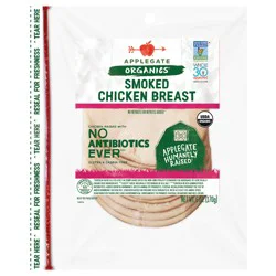 Applegate Organics Smoked Chicken Breast Sliced, 6oz