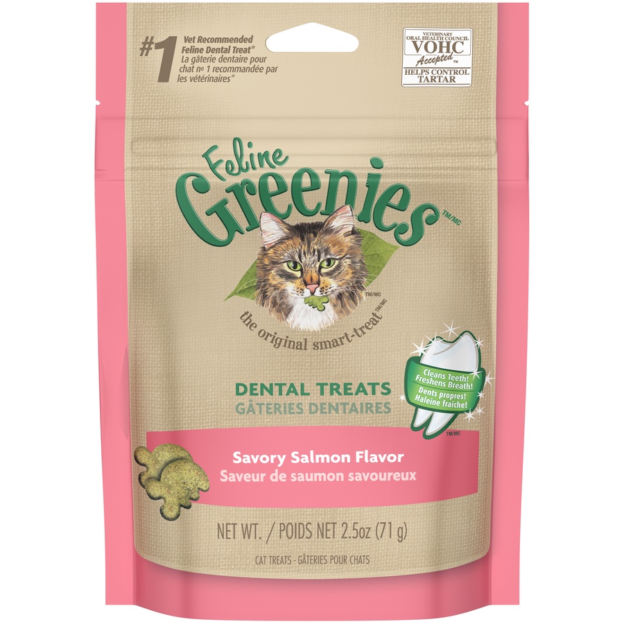 slide 1 of 9, Feline Greenies Savory Salmon Flavor, 2.5 oz