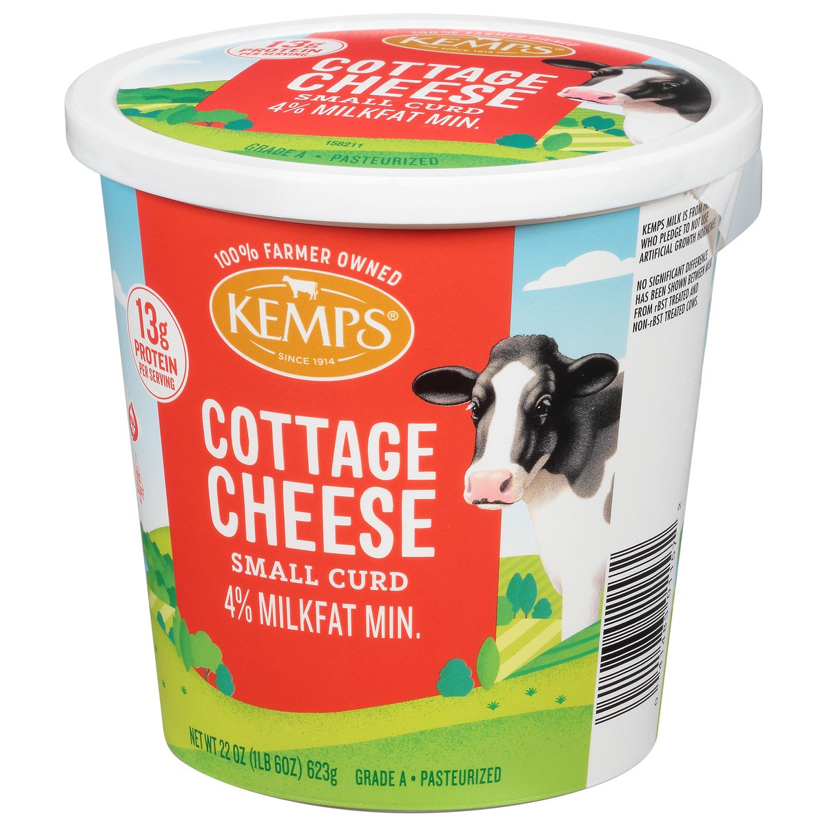 slide 4 of 9, Kemps 4% Small Curd Cottage Cheese - 22oz, 22 oz