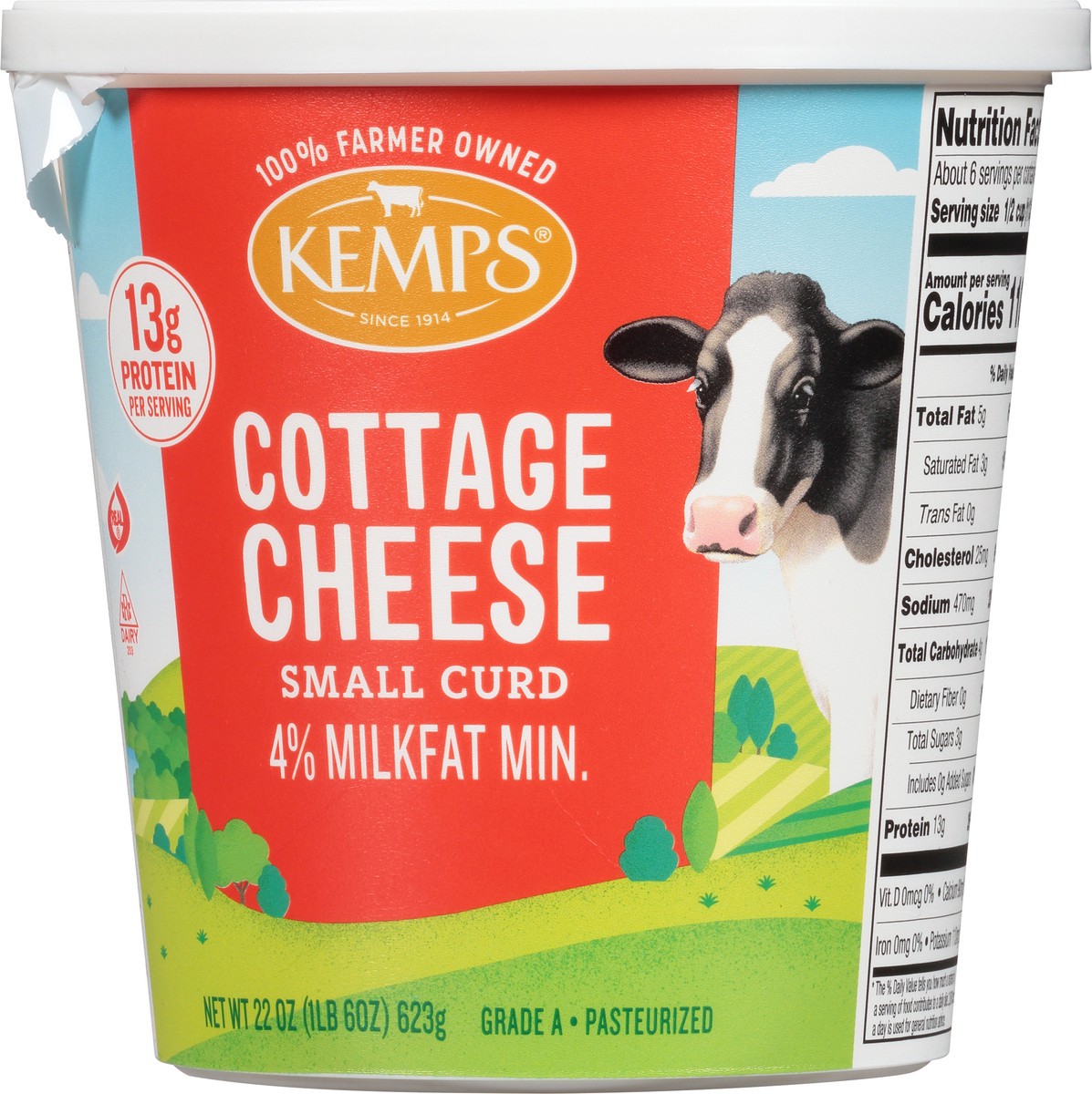 slide 6 of 9, Kemps 4% Small Curd Cottage Cheese - 22oz, 22 oz