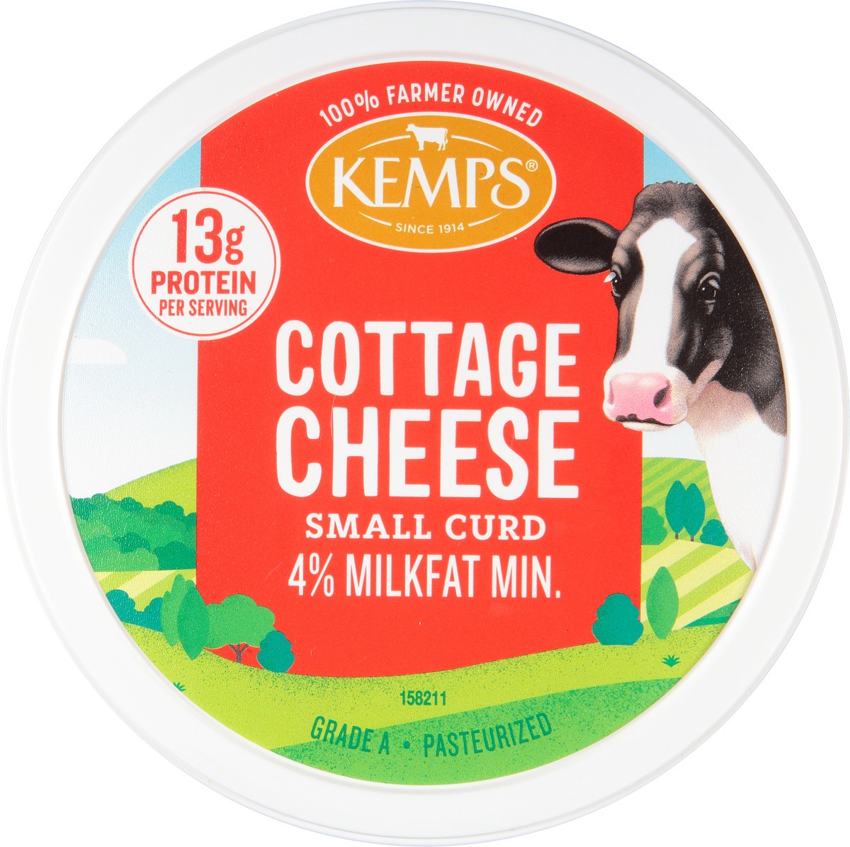 slide 9 of 9, Kemps 4% Small Curd Cottage Cheese, 22 oz