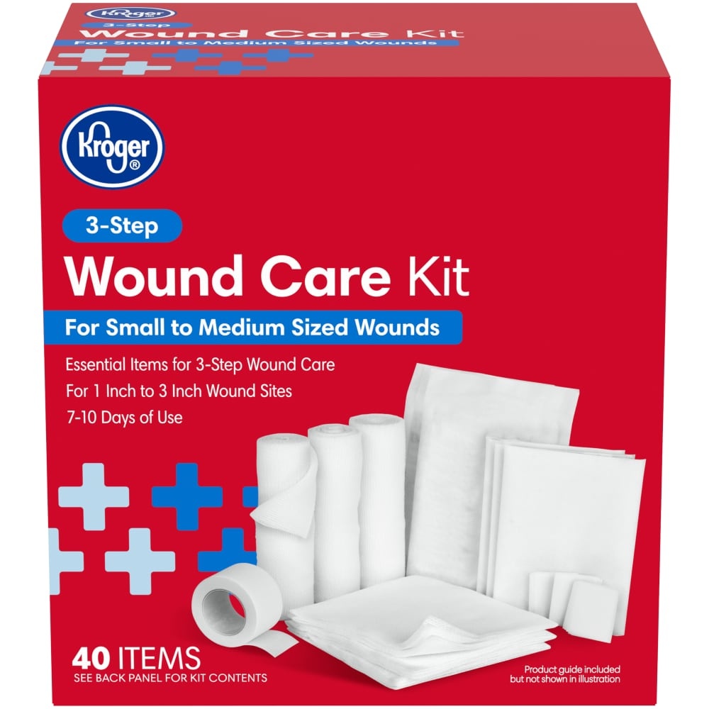 slide 1 of 1, Kroger Wound 3-Step Care Kit, 40 ct
