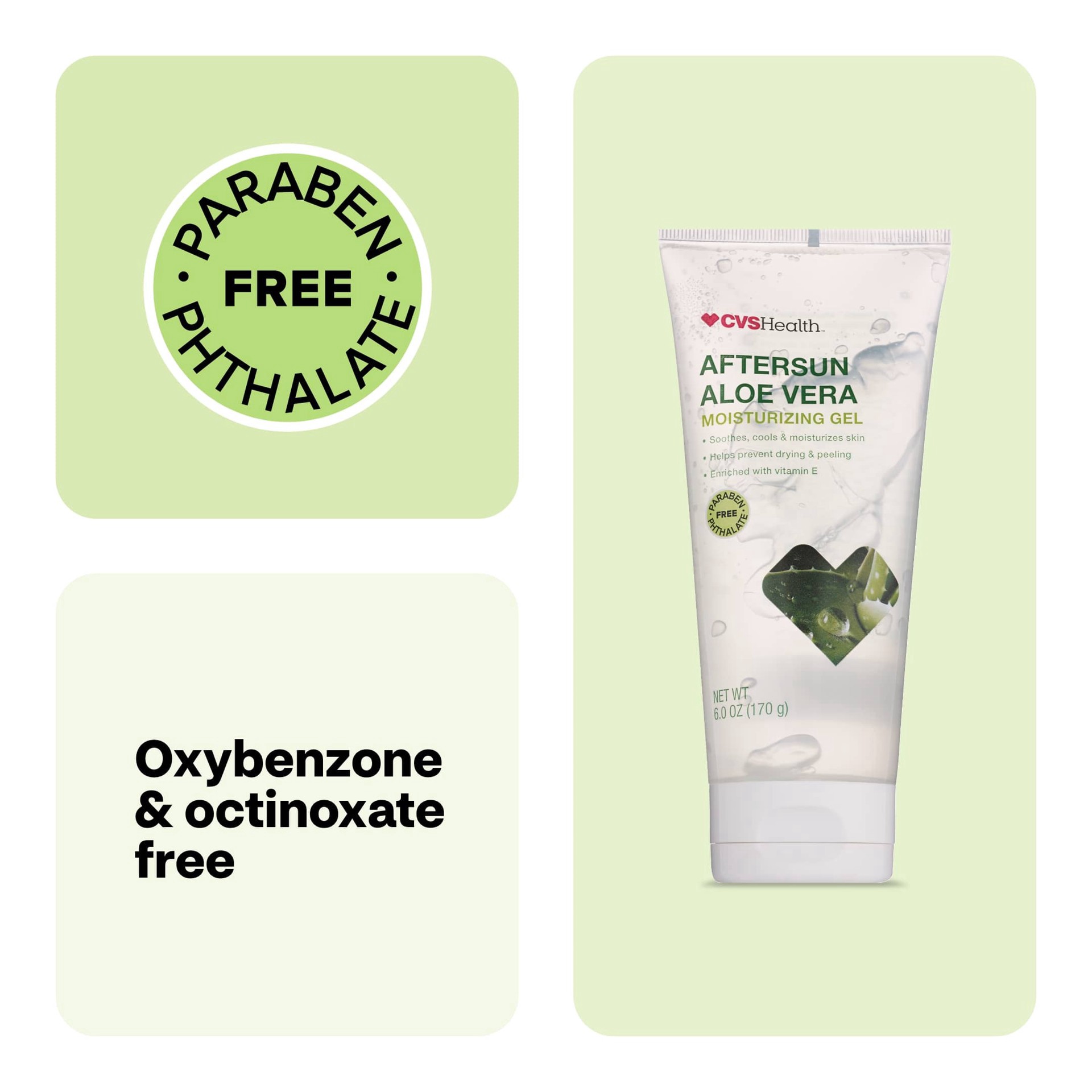 slide 3 of 7, Cvs Aftersun Aloe Vera Moisturizing Gel, 6 Oz, 6 oz