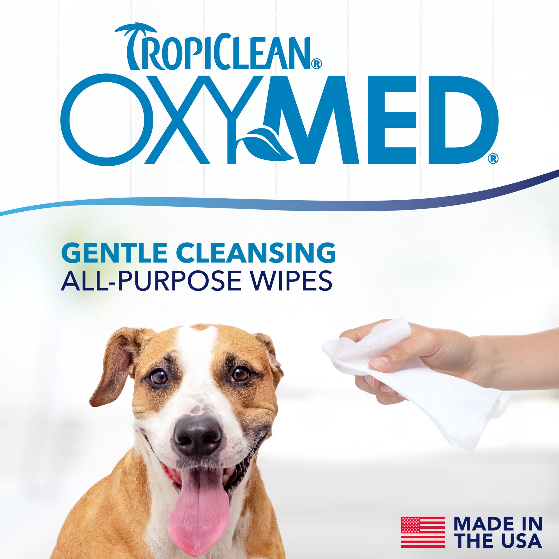 slide 8 of 10, TropiClean OxyMed Soothing Relief All Purpose Pet Wipes, Count of 50, 50 ct