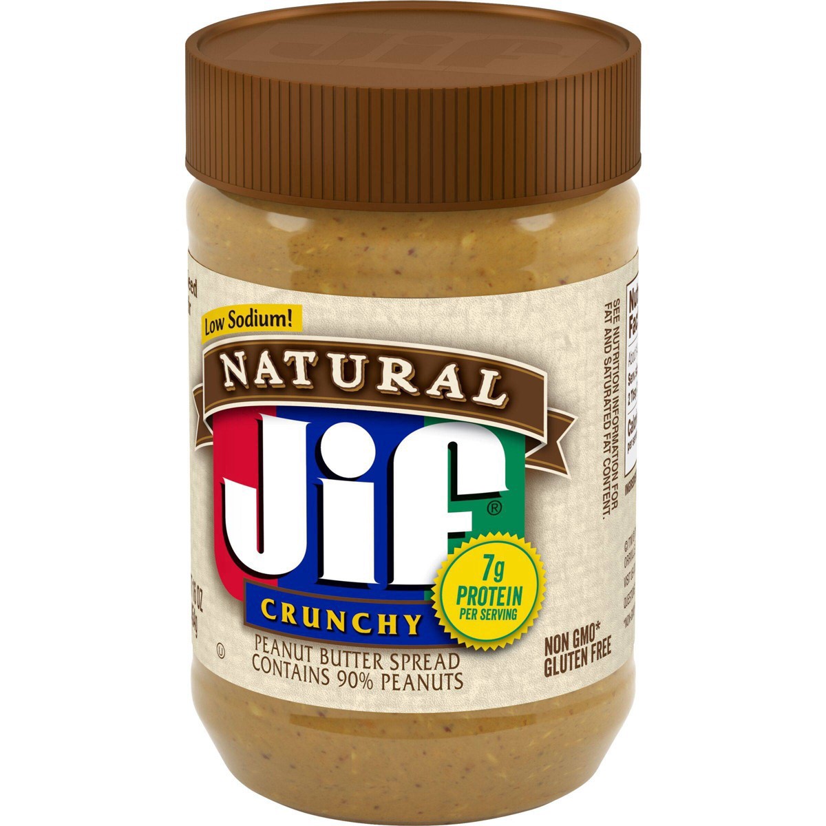 slide 18 of 41, Jif Natural Crunchy Peanut Butter, 16 oz