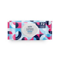 Pet Life Unlimited Cleansing Dog Wipes, 72 ct, Fragrance Free