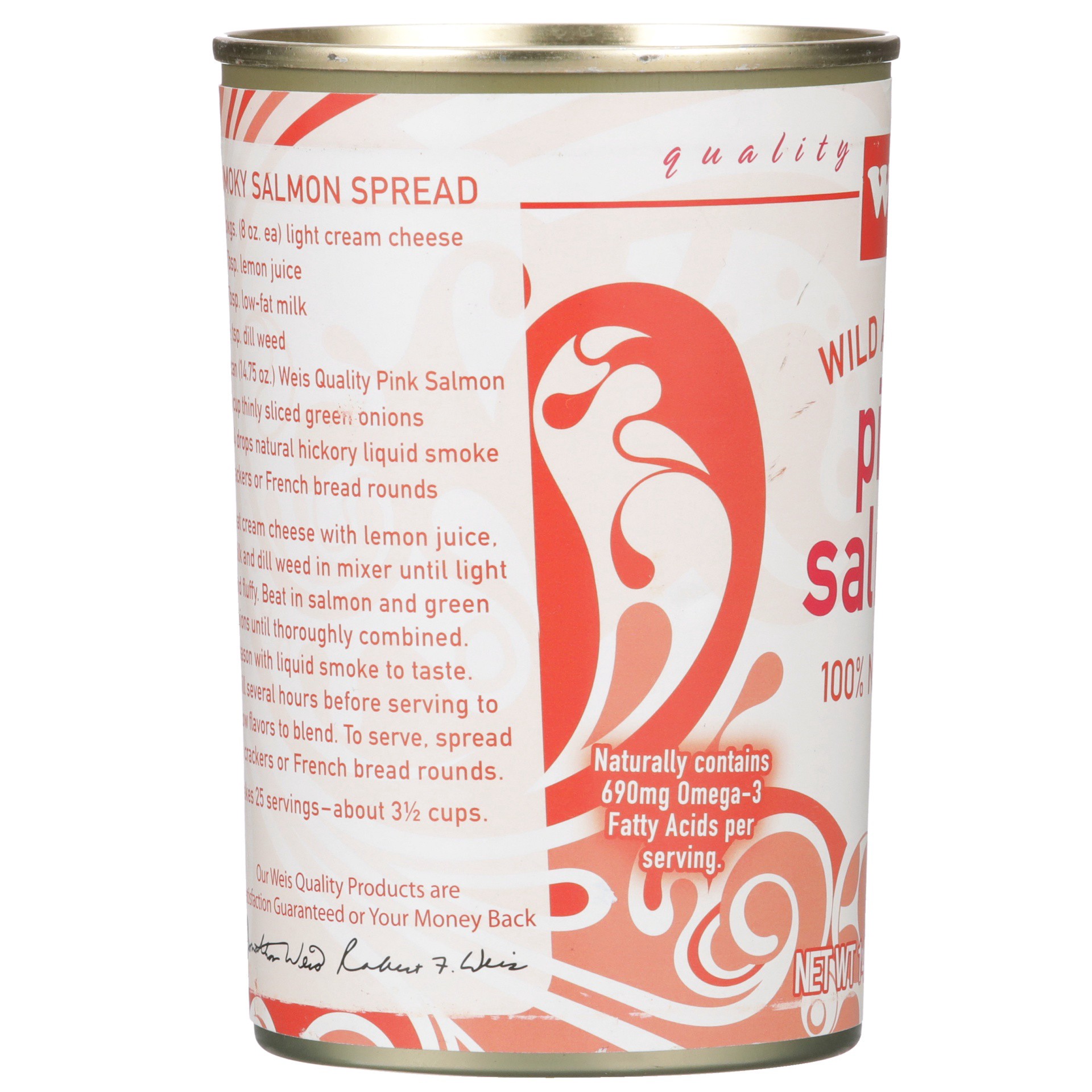 slide 4 of 6, Weis Quality 100% Natural Wild Alaskan Pink Canned Salmon, 14.75 oz