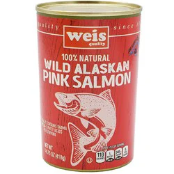 Weis Quality 100% Natural Wild Alaskan Pink Canned Salmon